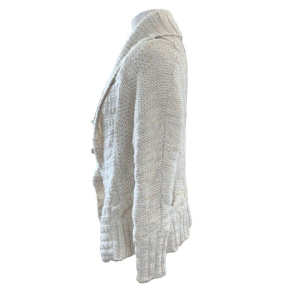 Aerie Sweater Cardigan Women's Ivory acrylic, wool, alpaca blend size Medium - Picture 2 of 7